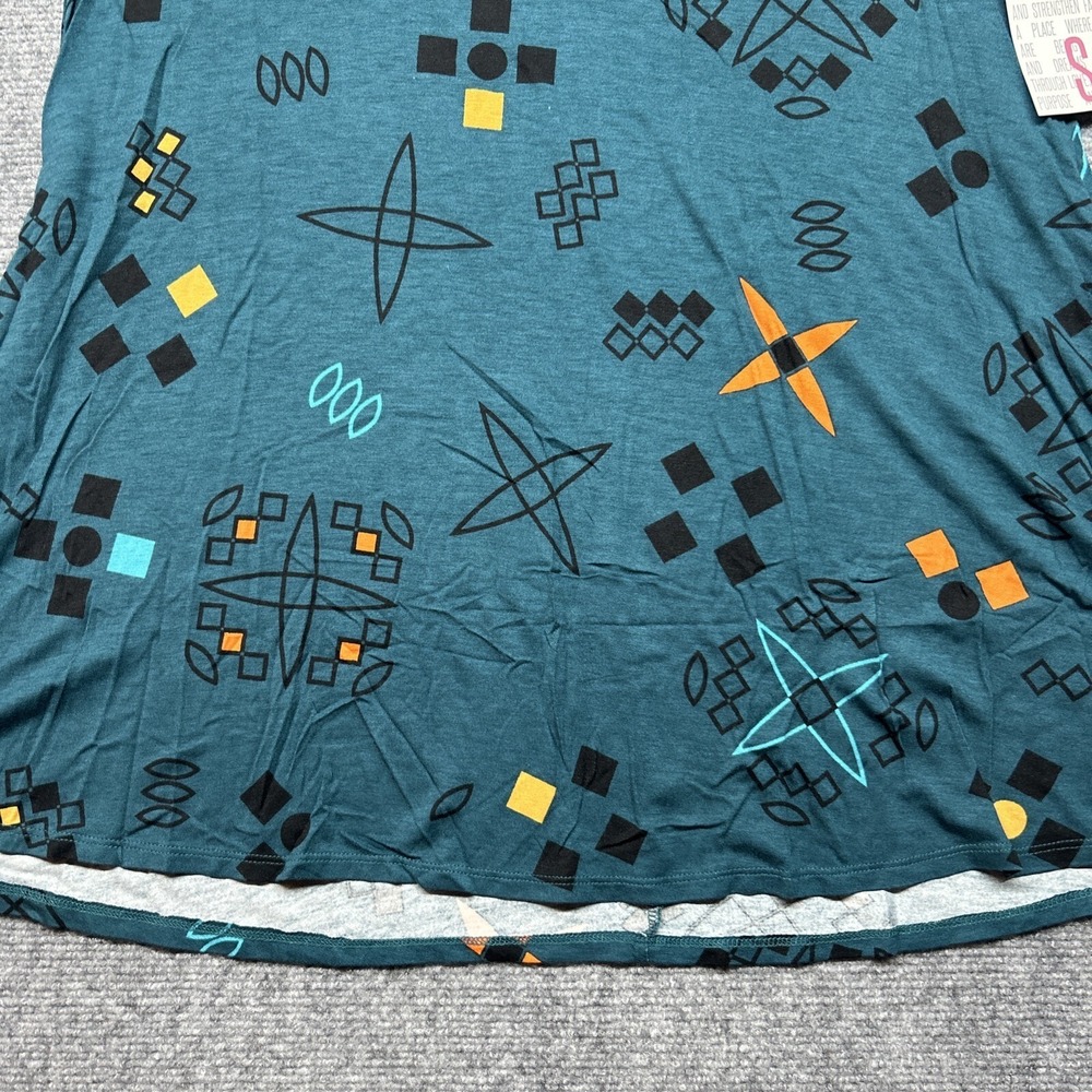 LulaRoe Perfect T-Shirt Womens S Multicolor Geometric Round Neck Short Sleeve - Picture 2 of 9